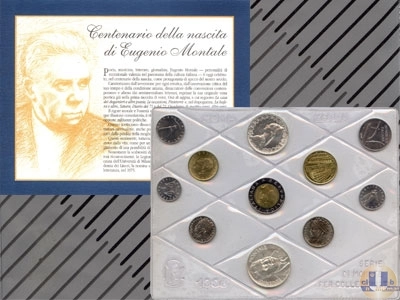 Продать Подарочные монеты Италия Набор монет 1996 года 1996 