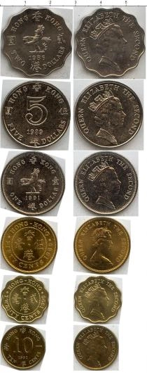 Продать Наборы монет Гонконг Гонконг 1980-1991 0 