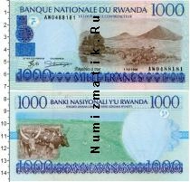 Продать Банкноты Руанда 1000 франков 1998 