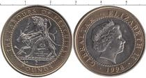 Продать Монеты Гибралтар 2 фунта 1998 Биметалл