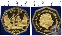 Продать Монеты Антильские острова 200 гульденов 1976 Золото