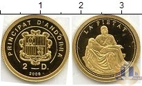 Продать Монеты Андорра 2 динерса 2008 Золото
