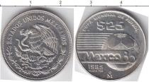 Продать Монеты Мексика 25 песет 1985 Серебро