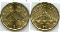 Продать Монеты Уругвай 20 сентесим 1981 