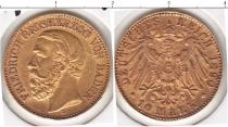 Продать Монеты Баден 10 марок 1890 Золото