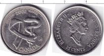 Продать Монеты Канада 25 центов 2000 Никель