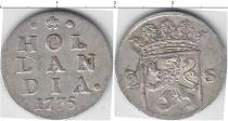 Продать Монеты Нидерланды 2 стивера 1775 Серебро