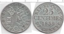 Продать Монеты Швейцария 25 сантим 1839 Серебро