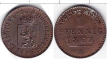 Продать Монеты Рейсс-Шляйц 1 пфенниг 1868 Медь