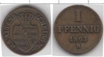 Продать Монеты Саксе-Альтенбург 1 пфенниг 1863 Медь