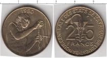 Продать Монеты КФА 25 франков 1980 Медно-никель