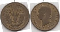 Продать Монеты Западно-Африканский Союз 25 франков 1956 Медно-никель