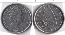 Продать Монеты Остров Мэн 5 пенсов 1991 Алюминий