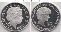Продать Подарочные монеты Великобритания Память о Диане 1999 Серебро