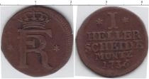 Продать Монеты Гессен-Кассель 1 геллер 1736 Медь
