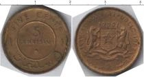 Продать Монеты Сомали 5 сентесим 1967 Медь