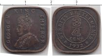 Продать Монеты Стрейтс-Сеттльмент 3/4 цента 1932 Медь