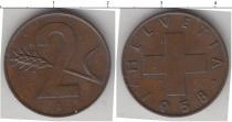 Продать Монеты Швейцария 2 раппа 1958 Медь