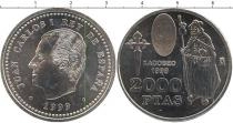 Продать Монеты Испания 2000 песет 1999 Серебро
