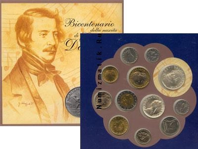 Продать Подарочные монеты Италия Гаэтано Доницетти 1997 