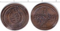 Продать Монеты Саксония 1 пфенниг 1807 Медь
