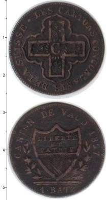 Продать Монеты Швейцария 1 батзен 1827 Медь
