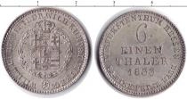 Продать Монеты Гессен-Кассель 1/6 талера 1833 Серебро