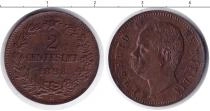 Продать Монеты Италия 2 сентесимо 1898 Медь