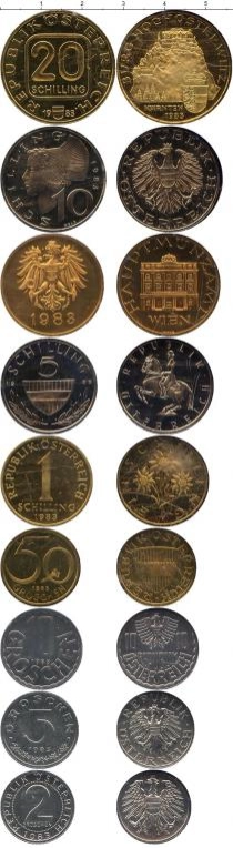 Продать Подарочные монеты Австрия Набор монет 1983 1983 