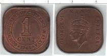 Продать Монеты Стрейтс-Сеттльмент 1 цент 1945 Медь