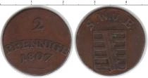 Продать Монеты Саксония 2 пфеннига 1807 Медь