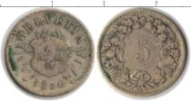 Продать Монеты Швейцария 5 рапп 1850 