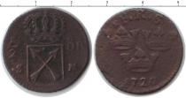 Продать Монеты Швеция 1/2 скиллинга 1728 Медь