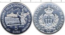 Продать Подарочные монеты Сан-Марино 25-летие Берлинской стены 2014 Серебро