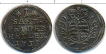 Продать Монеты Саксен-Кобург-Саалфелд 1 геллер 1735 Медь