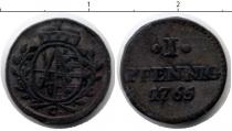 Продать Монеты Саксония 2 пфеннига 1765 Медь