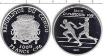 Продать Монеты Конго 1000 франков 2007 Серебро