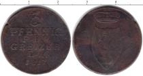 Продать Монеты Рейсс 3 пфеннига 1817 Медь