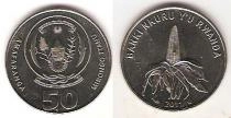 Продать Монеты Руанда 50 франков 2011 Сталь покрытая никелем