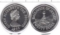 Продать Монеты Остров Джерси 20 пенсов 1983 Серебро