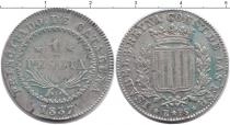 Продать Монеты Каталония 1 песета 1837 Серебро