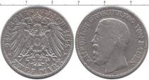 Продать Монеты Баден 2 марки 1898 Серебро