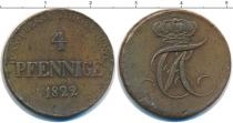 Продать Монеты Анхальт-Бембург 4 пфеннига 1822 Медь