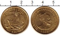 Продать Монеты Дания 20 крон 2009 Латунь