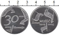 Продать Монеты Словения 30 евро 2009 Серебро