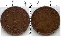 Продать Монеты Стрейтс-Сеттльмент 1/2 цента 1908 Бронза