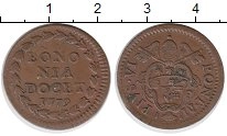 Продать Монеты Ватикан 1 кватрино 1779 Медь