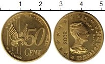 Продать Монеты Дания 50 евроцентов 2002 Латунь