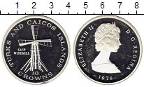 Продать Монеты Теркc и Кайкос 10 крон 1976 Серебро