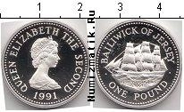 Продать Монеты Остров Джерси 1 фунт 1991 Серебро